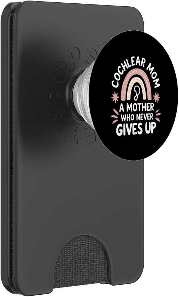 Cochlear Implant Awareness Cochlear Implant Mom PopSockets PopWallet for MagSafe