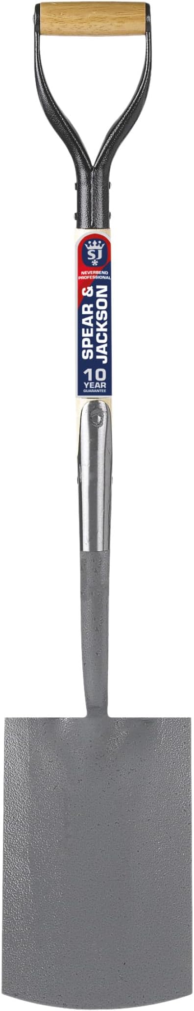 Spear & Jackson Neverbend Professional Digging Spade – Heavy-Duty Forged Carbon Steel Garden Spade for Tough Soil and Precision Digging