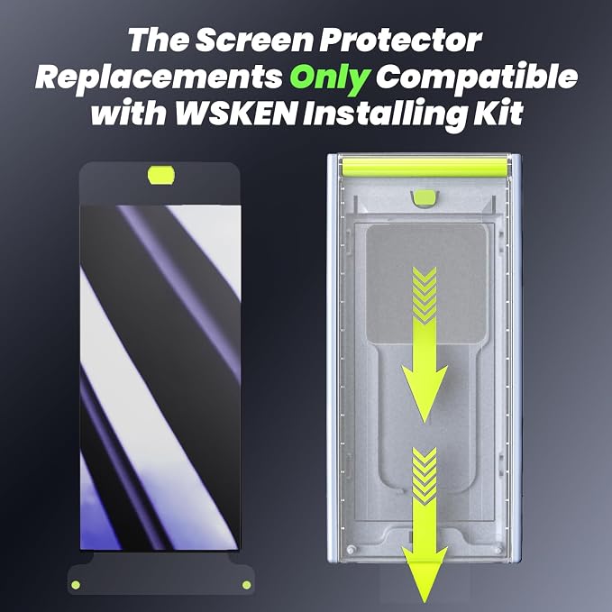 WSKEN [Replacement] for Samsung Galaxy S24 Ultra Screen Protector Tempered Glass- 10 Pack (WITHOUT INSTALLING Box)