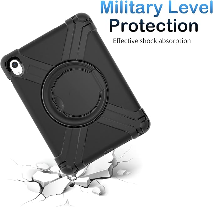 AKABEILA Compatible with Amazon Fire HD 8 2020/2022 Tablet Case，Rugged Kids Case with Stand Lightweight Shockproof Kids Friendly Tablet Cover Black