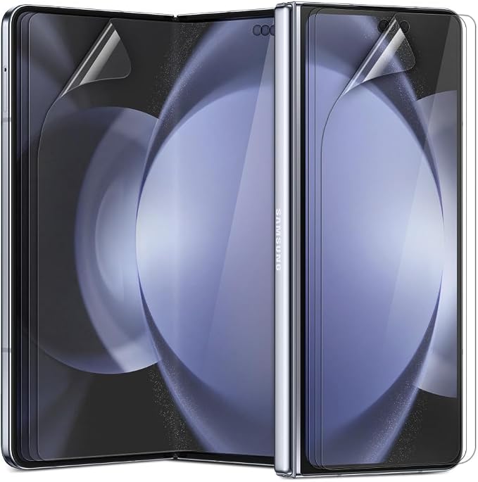 [3+3] for Samsung Galaxy Z Fold 3 Clear TPU+EPU Screen Protector [3 Pack Inside + 3 Pack Front] HD Clarity for Ultimate Protection Self-Healing Easy Installation with Alignment Jig