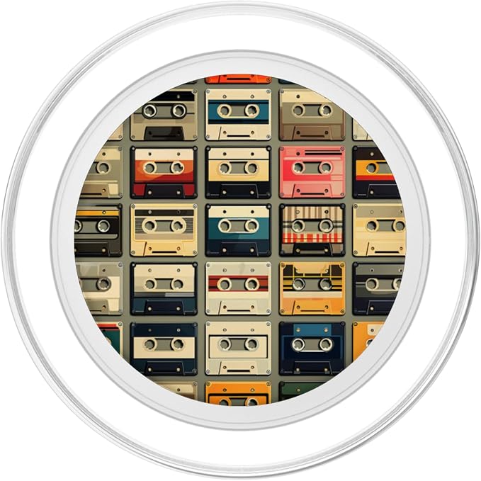 Retro Life Music Lover Cassette National Retro Day PopSockets Adhesive PopGrip