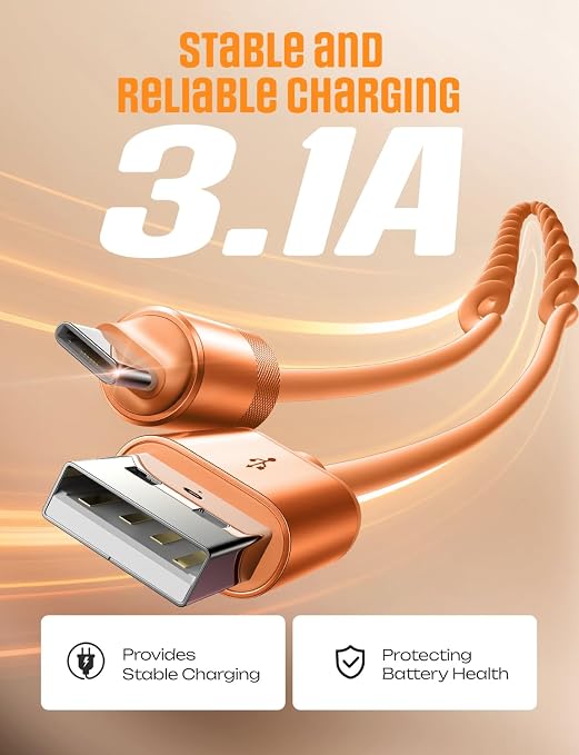 LISEN Chubby Cable Coiled Cable 2 Pack Car Play Cord | for Android Auto Short USB A to USB C Cable for iPhone 17/16/15 Samsung Galaxy S25/S24 A15/A14 Google Pixel 9/8 Blue 4FT