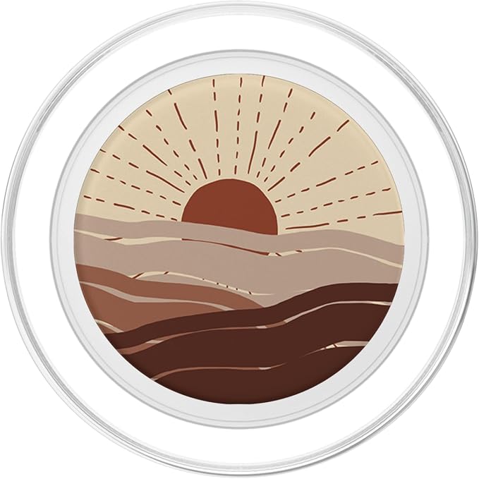 Minimal Maroon Nude Sunset Retro Abstract Art Boho Aesthetic PopSockets Adhesive PopGrip