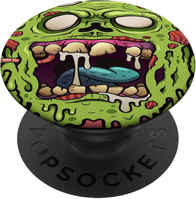 Slimey Horror Movie Zombie Face PopSockets PopGrip: Swappable Grip for Phones &amp Tablets PopSockets Adhesive PopGrip