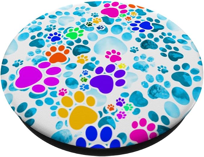 Print of Dog Paws PopSockets Adhesive PopGrip
