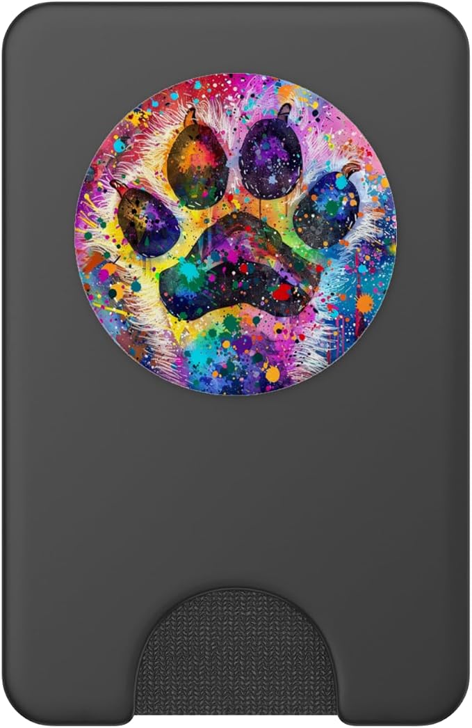 Colorful Dog Paw Print PopSockets PopGrip for MagSafe