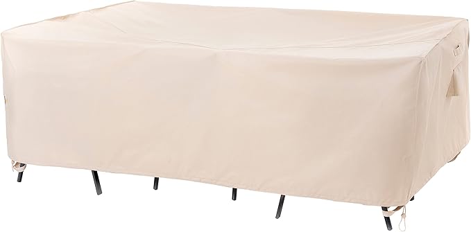 F&J Outdoors Waterproof Anti-UV Heavy Duty Rip-stop Fabric Large Patio Furniture Covers, 126"x83"