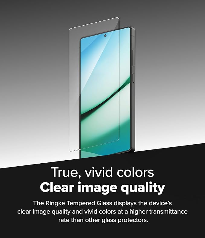 Ringke for Samsung Galaxy A35 5G Screen Protector [Easy Slide 2 Pack] | Easy Installation with Alignment Tool Case Friendly Premium 9H Hardness Tempered Glass