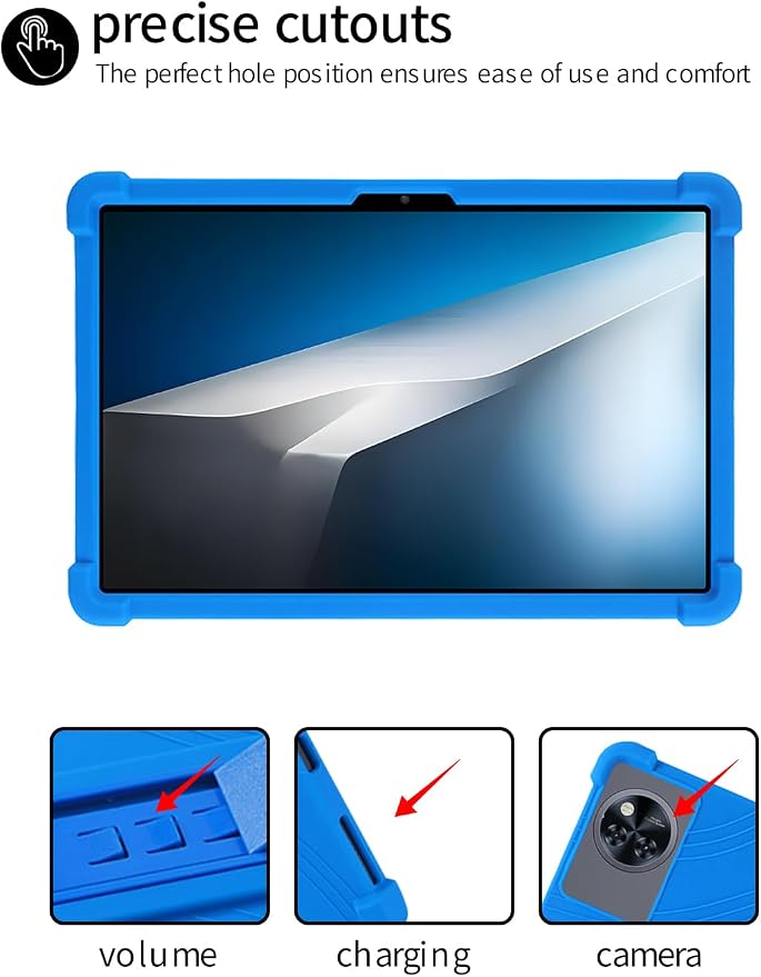 for DOOGEE Tab A9 pro+ Tablet 10.92 inch Tablet CaseBOVUGAC Soft Silicone Adjustable Stand Shockproof Kids Friendly for DOOGEE Tab A9 pro Plus 10.92 Tablet(Black)