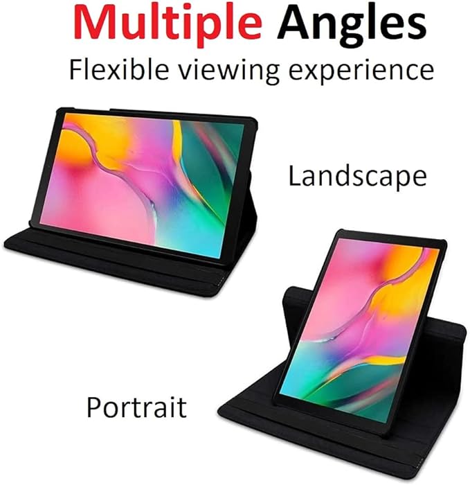 Vultic Rotating Case for Samsung Galaxy Tab A 8.4 2020 (8.4-inch) [SM-T307U] 360 Degree Stand [Auto Sleep/Wake] Folio PU Leather Smart Tablet Cover (Black)