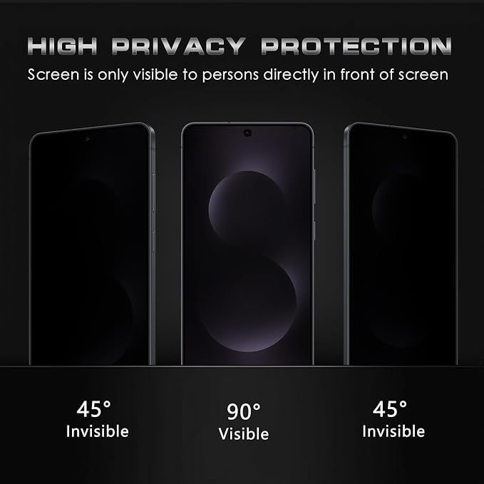 4 Pack Nothing Phone (3a) Pro 5G Privacy Screen Protector 2 Pack Privacy Tempered Glass Film and 2 Pack Camera Lens Protector Anti-Spy Protection for Nothing Phone (3a) Pro 5G Screen Protector