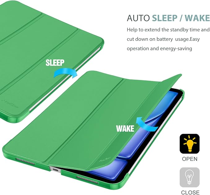 ProCase Smart Case for iPad Air 11-inch M4/M3/M2 &amp Air 10.9 5th/4th Gen | Hard Back Cover with Auto Sleep/Wake Slim Lightweight Case for iPad Air 11 2026/25/24 &amp 10.9 2022/2020-Aqua
