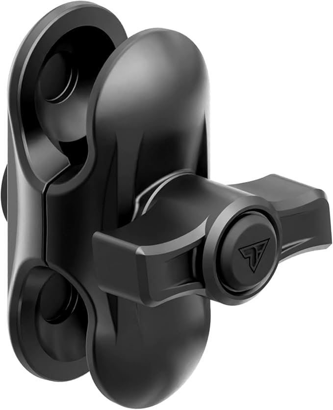 2 Long Metal 20mm Ball and Socket Arm | Tackform DuraLock 20 Series | Dual 20mm Sockets with Optional Anti-Theft Knob | Black