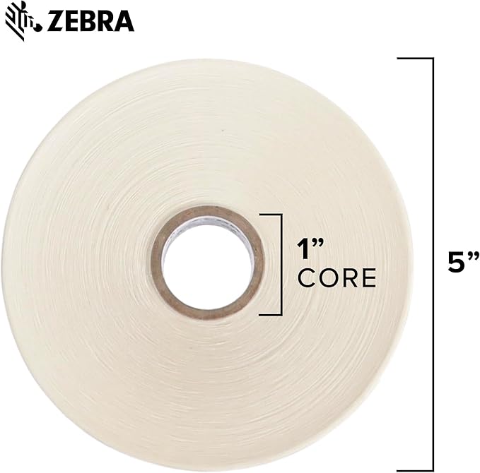 Zebra 1.25 x 1 in Direct Thermal Paper Labels Z-Perform 2000D Permanent Adhesive Shipping Labels 1 in Core 6 rolls 10031633SP