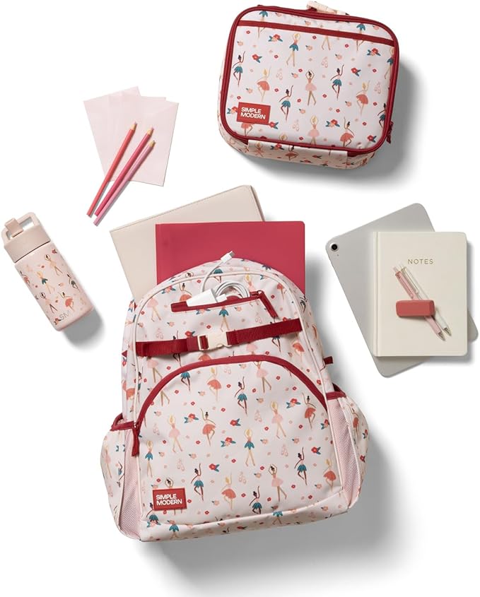 Simple Modern Large Peanuts Kids Backpack for School Girls and Boys | Elementary Backpack for Teen | Fletcher Collection | Kids - 16" tall | Snoopy & Woodstock