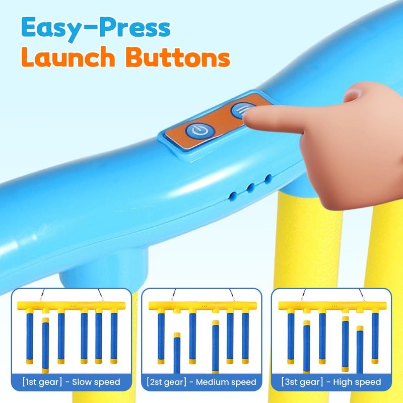 NEKSKA Reflex Sticks Rebounce Game, Reflex Challenge Game, Falling Sticks Reaction Time Trainer with Adjustable Speed Modes for Home, Office & Team Activities (Yellow)