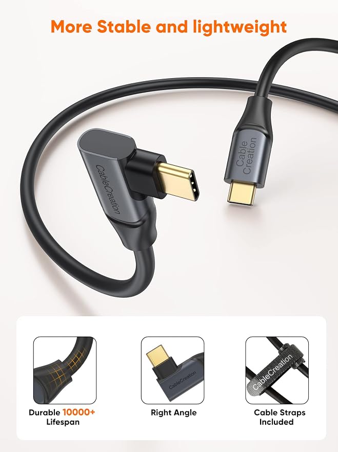 CableCreation for Quest 2/Quest Pro Link Cable 10FT 5Gbps USB C Cable | Highly Speed Data Transfer Fast Charging Compatible with DJI Avata Printer Camera Cellphone HDD etc