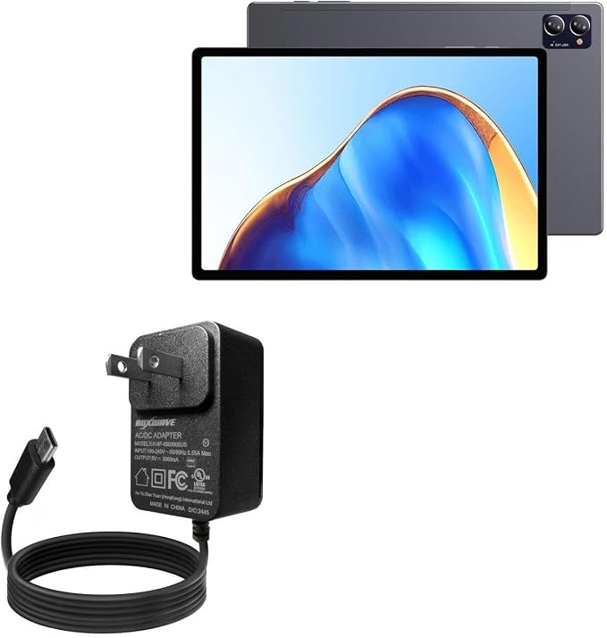 BoxWave Charger Compatible with Chuwi HiPad XPro - Wall Charger Direct (15W) Rapid Charge Your Device with Built-in 3ft Cable