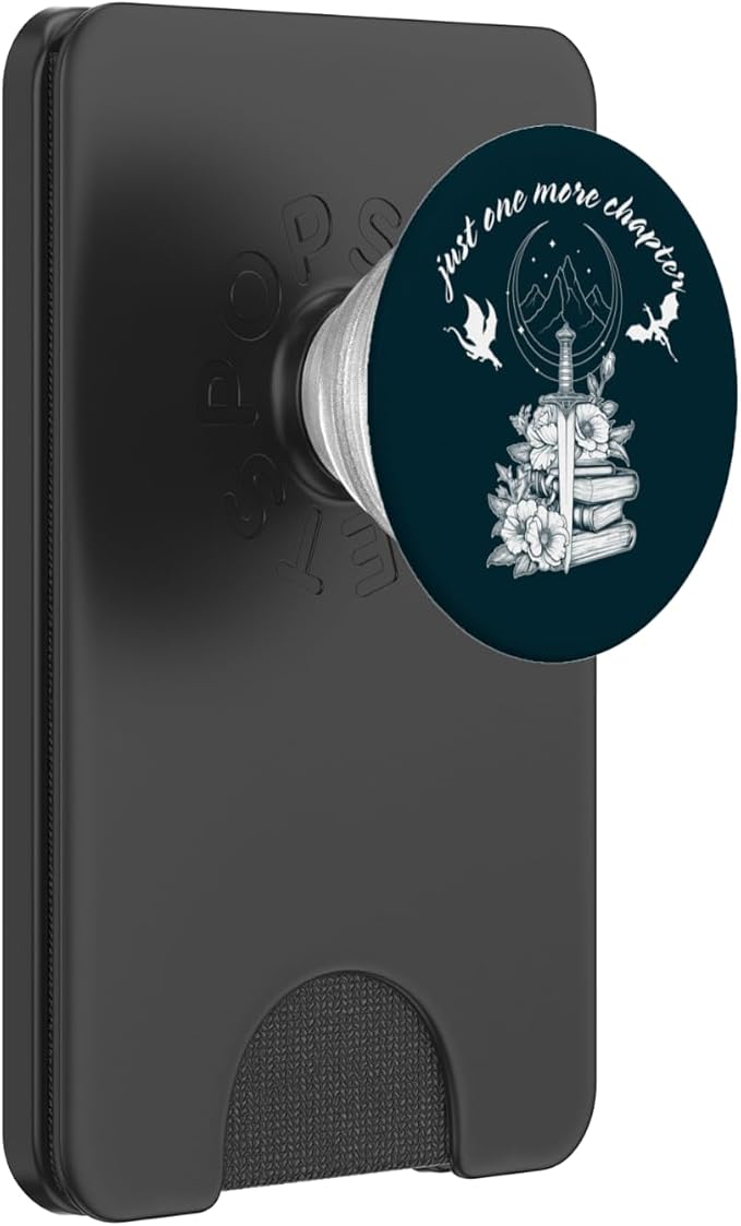 Just One More Chapter Book Dragon Romantasy Reader Bookish PopSockets PopGrip for MagSafe
