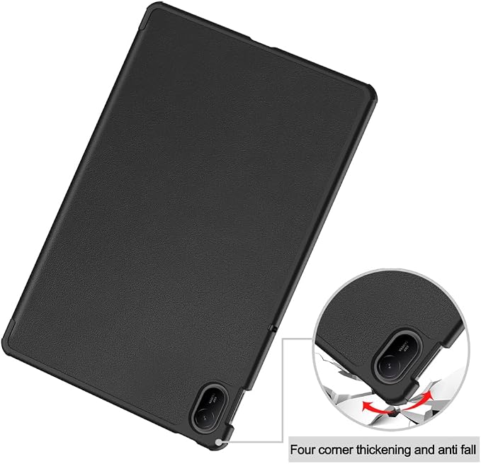 Kepuch Custer Case Compatible for Huawei MatePad SE 11 2024Ultra-Thin PU-Leather Hard Shell Cover - Black