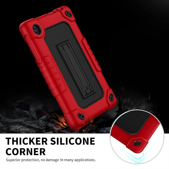 for TCL Tab 8 Plus Tablet CaseShoulder Strap Soft Silicone&ampHard Back Shockproof Protective Case for TCL Tab 8 Plus/TCL Tab 8 LE/TCL Tab 8 WiFi/TCL TAB 8V/TCL Tab 8 SE(Black/Black)