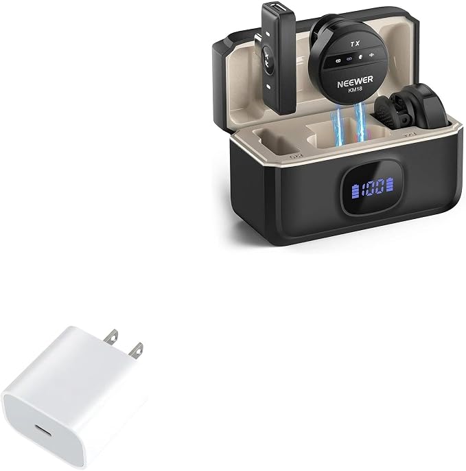 BoxWave Charger Compatible with Neewer KM18 - PD GAN miniCube (30W) 30W Tiny PD GAN Type-C Wall Charger - Winter White