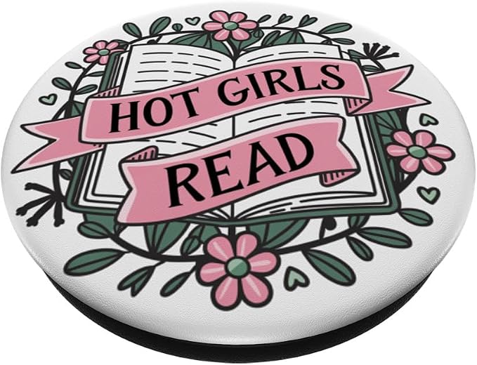 Reading Hot Girls Read Books Bookish Funny Book Themed PopSockets PopWallet for MagSafe