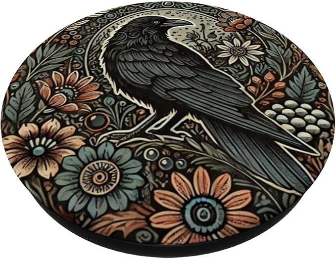Witch Witchy Halloween Phone Grip Crow Goth Emo Boho Flowers PopSockets PopGrip for MagSafe