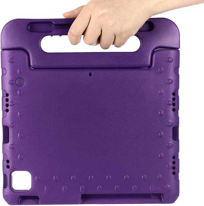 Kids Case for iPad Pro 11 M5/M4 &amp iPad Air 11 (2026/2025/2024) Shockproof Case with Pencil Holder Techcircle Light EVA Foam Handle Stand Bumper Protective Child Friendly Drop Proof Cover Black