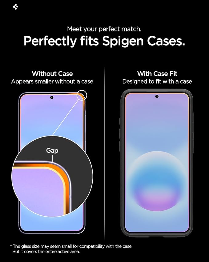 Spigen GlasTR EZ FIT Pro Tempered Glass Screen Protector for Galaxy A57 5G | 9H+ Tempered glass Scratch resistance Auto-align tray Lab-tested 100% clarity Original touch Case-friendly 2 Pack