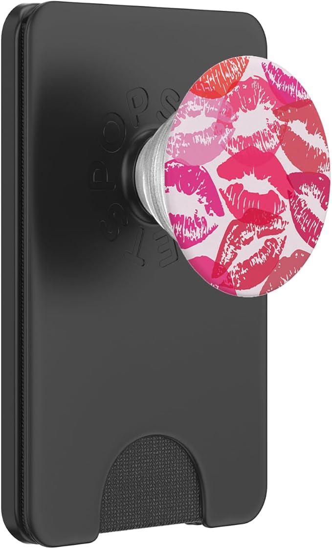 Coquette Aesthetic Pink Kisses Valentines Day Lips PopSockets Adhesive PopGrip