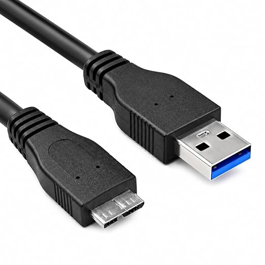 Master Cables USB 3.0 Data Transfer Cable Compatible with LaCie External Hard Drives – Replacement USB Type A to Micro USB B Lead for Fast File Transfer Backup &amp Sync – High Speed External HDD Ca
