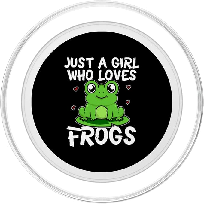 Just A Girl Who Loves Frogs Funny Frog Costume PopSockets Adhesive PopGrip