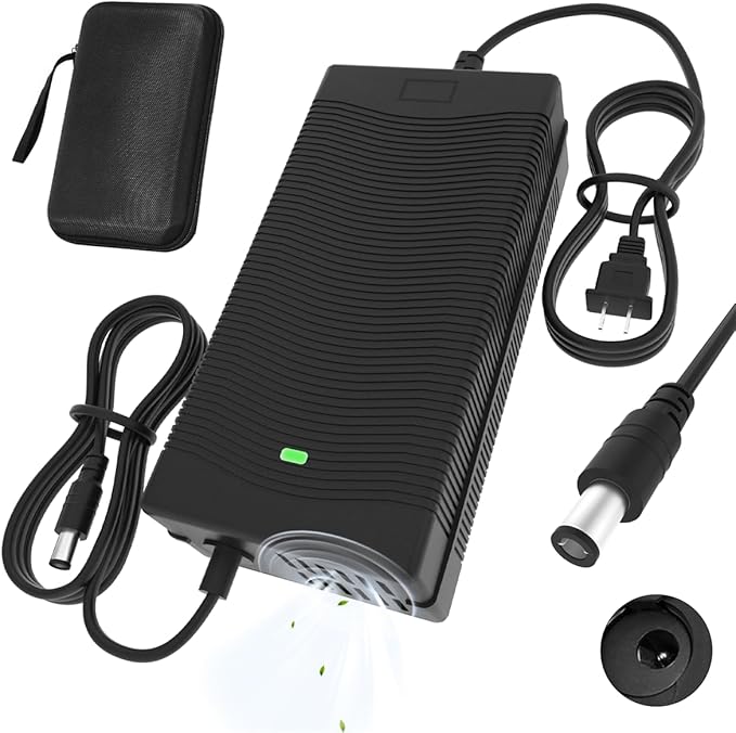 YASCO 54.6V 2A Wall Power Charger for for 48V Lithium Material Power 5.5mm DC Connector for 2.5mm/2.1mm (DC Connector)