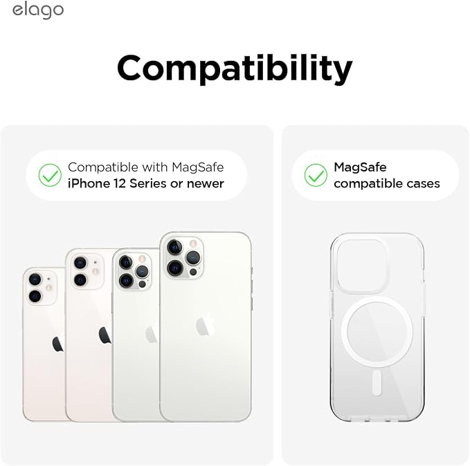 elago MS M4 Charging Stand for MagSafe Charger | Compatible with MagSafe Classic Monitor Design Premium Silicone Stand for [Charging Cable Not Included] [Classic White]