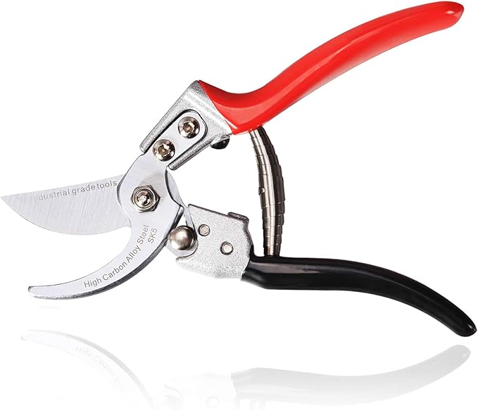 TONMA Pruning Shears [Made in Japan] Professional 8 Inch Premium Plant Garden Scissors Secateurs with Ergonomic Handle, Gardening Gifts Bypass Hand Pruners Branch Gardening Clippers for Plants