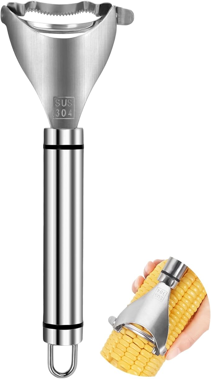 Corn Peeler, Corn Cob Stripper Tool, 304 Stainless Steel Corn Cob Remover, Quickly Remove Corn Kernels from Corn Cobs, Kichen Gadget
