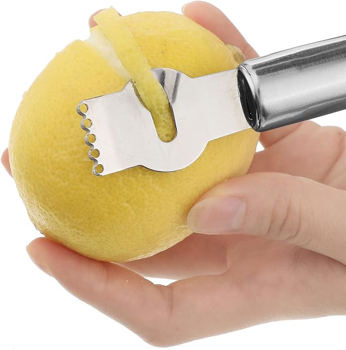 Patelai 2 Pcs Lemon Orange Peeler, Stainless Steel Citrus Zester Tool