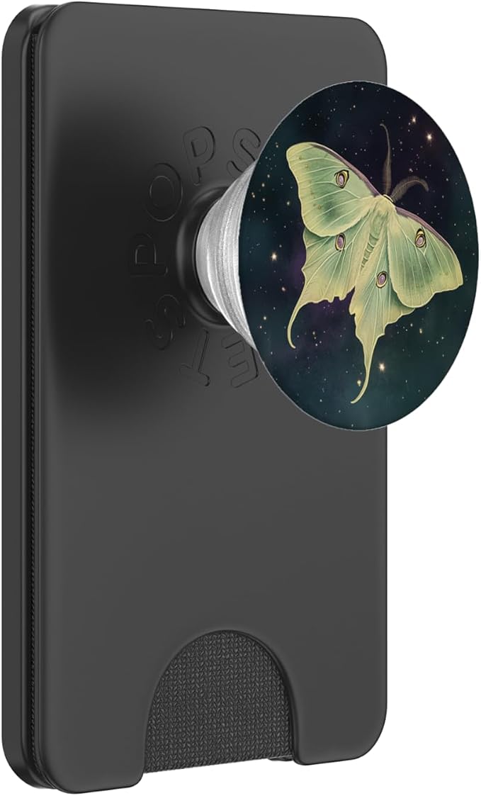Luna Moth Green Moth Gothic Nature Whimsical Butterfly PopSockets PopWallet for MagSafe