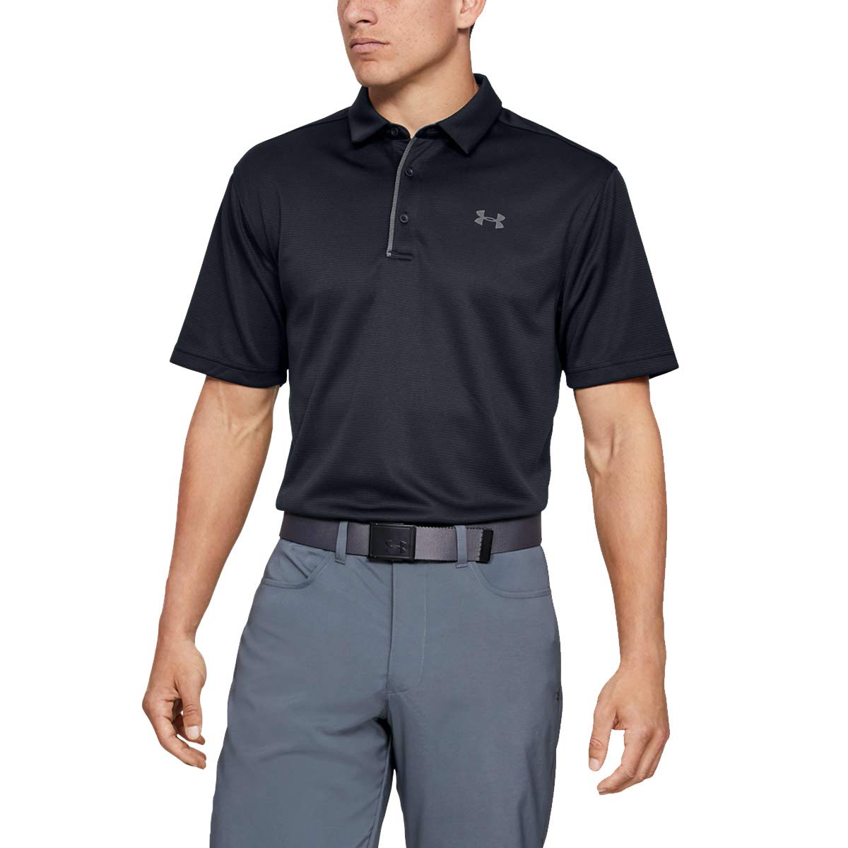 Under Armour Men's Tech Golf Polo , Black (001)/Graphite, XX-Large