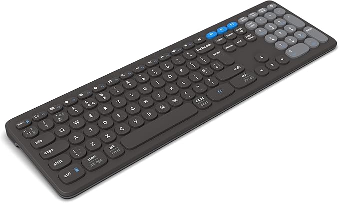 ZAGG Pro Keyboard 17 - Full-Size Wireless Charging Desktop Keyboard - Multi-Device Pairing - Compatible with Windows, macOS, iOS, Android, ChromeOS - Ergonomic Design for Efficient, Comfortable Typing