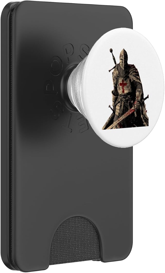 Knight Christian Templar Warrior Of God Crusader Gift PopSockets Adhesive PopGrip