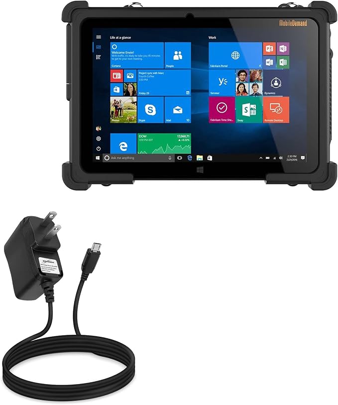 BoxWave Charger for MobileDemand xTablet Flex 10A (10W Rapid Charge Built-in Cable Travel)
