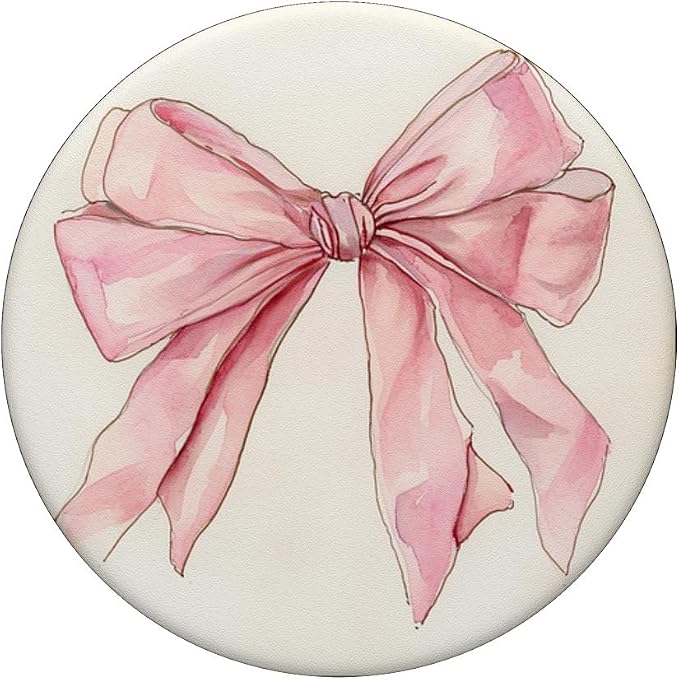 Girly || Bow in Watercolor|| Coquette || Aesthetic Pink Bow PopSockets PopGrip for MagSafe