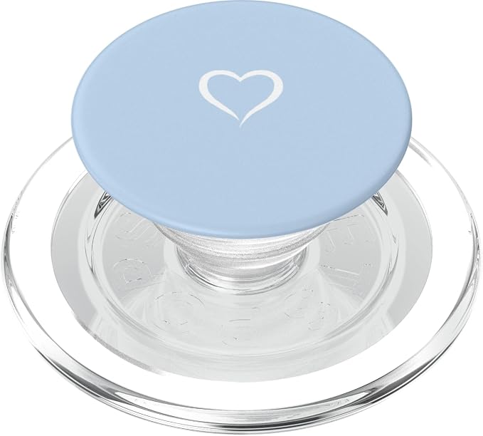 Baby Blue / Pastel Blue Hand Drawn Heart Love Minimalist PopSockets Swappable PopGrip