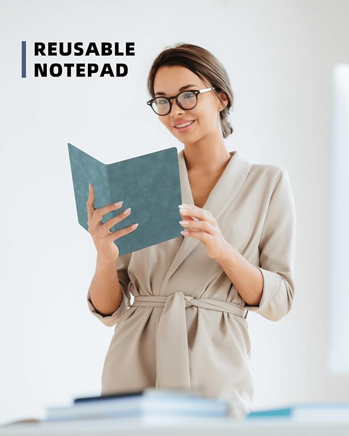 Portable Small White Board Dry Erase Board, Reusable 9.5 * 6.6in Notebook Memo, Office Home Supplies Desk Accessories MH760 (Grey)