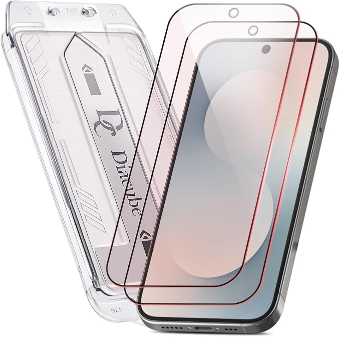 2-Pack Red Light Converter Screen Protector for Samsung Galaxy S23 Quantum Dot Technology Converts Blue Light to Red Light for Better Sleep &amp Eye Comfort 9H Tempered Glass with Easy-Install Fram