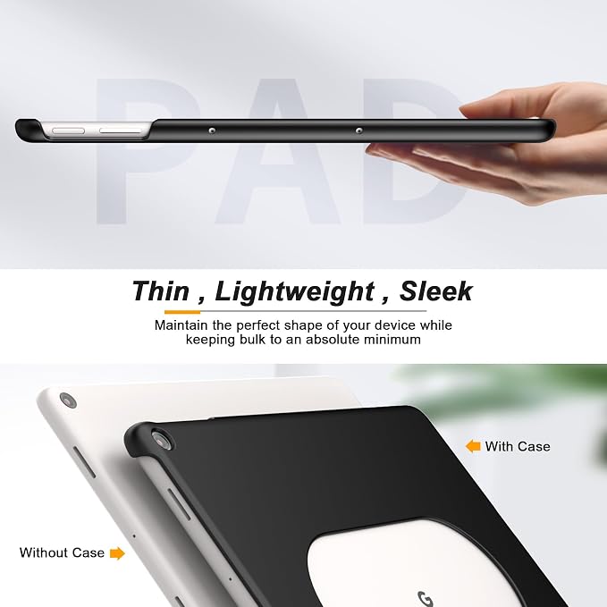 Foluu Slim Fit Tablet Case for Google Pixel Tablet 2023 Compatible with Charging Speaker Dock Ultra Thin Matte PC with Non-Slip Grip Full Protective Cover for Google Pixel Tablet 2023 (Black)