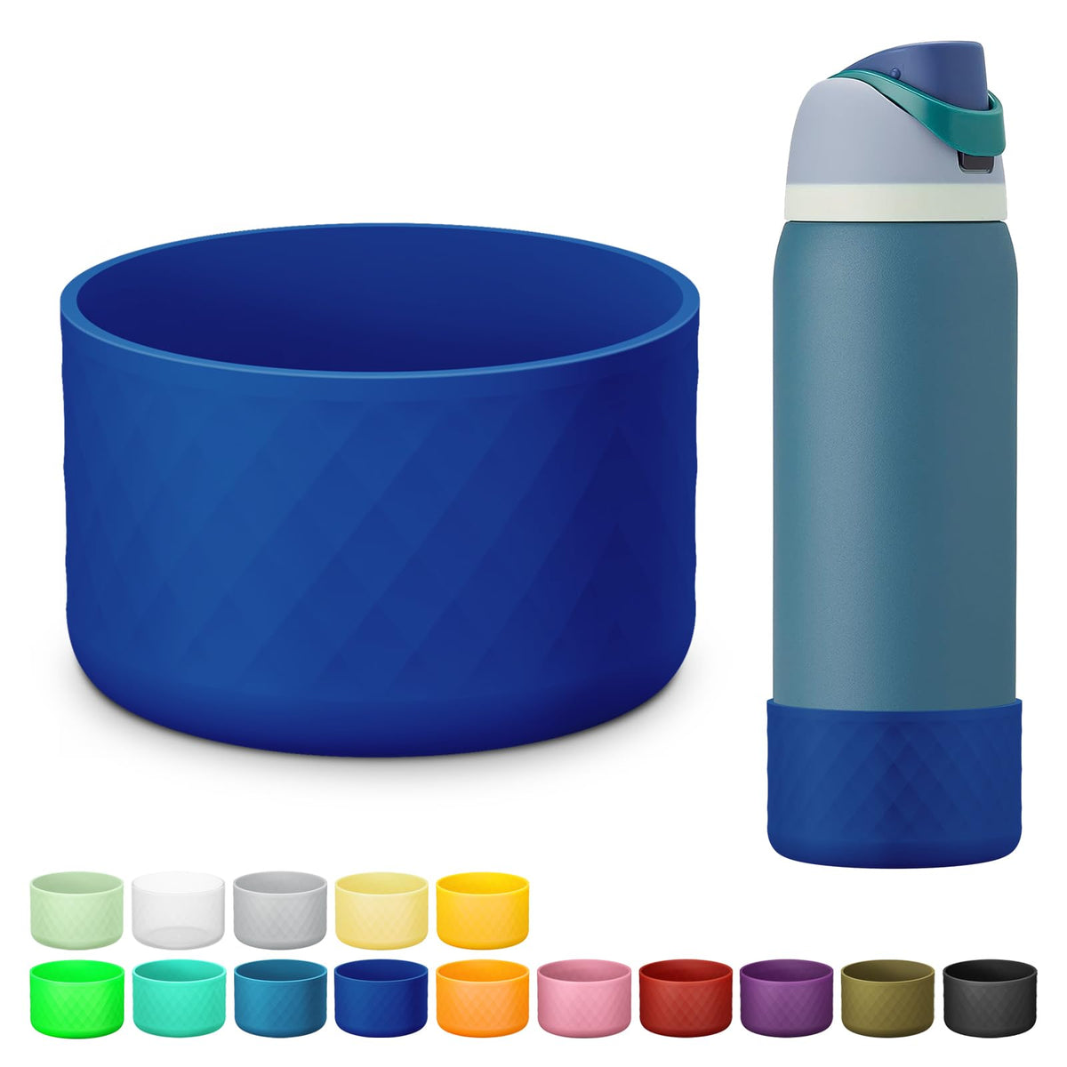 Silicone Boot for Owala Water Bottle 40 oz, Anti-Slip Protective Sleeve for FreeSip/Twist/Flip Stainless Steel Water Bottles Accessories